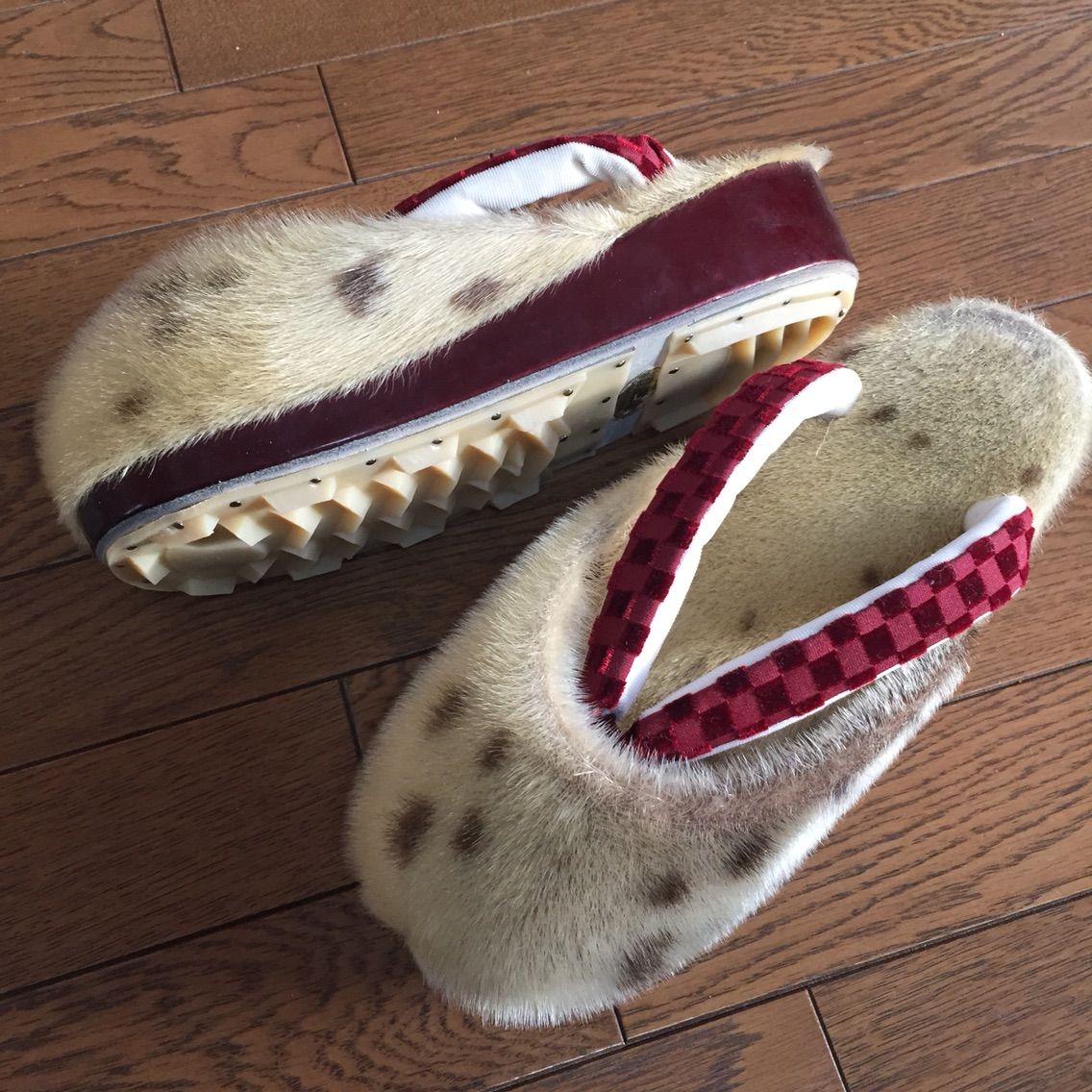 古いアザラシ草履をお直し : はんなりくらぶ