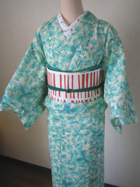 １０００円浴衣を夏着物として着る はんなりくらぶ