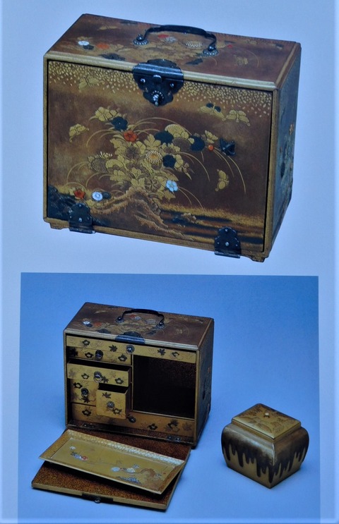 秋草蒔絵、小箪笥 秋草蒔絵香箪笥 文化遺産オンライン