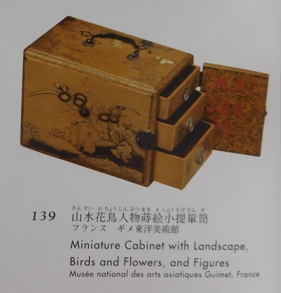 山水花鳥人物蒔絵小提箪笥 通番13 MR380．26 ギメ東洋美術館 