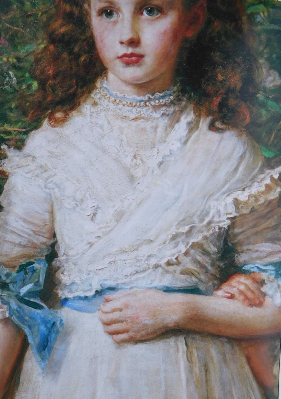 青と白のドレスの肖像画 青と白のドレスの肖像画