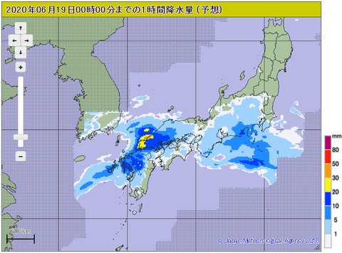 気象庁今後の雨の動きSH