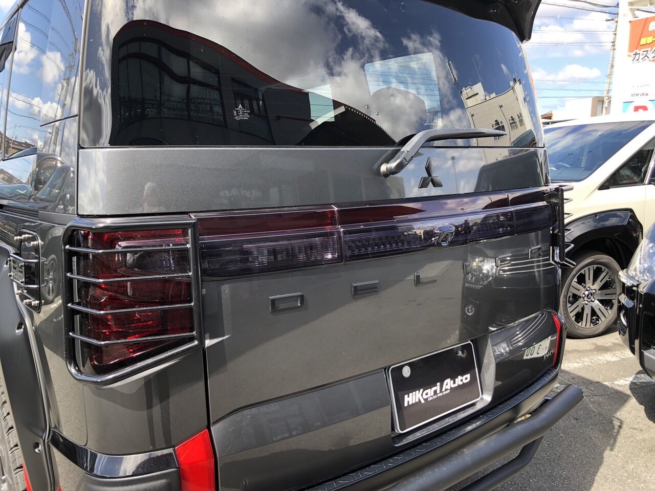 デリカd5後期リアガードバーTYPE-2 マットブラック バンパー デリカd5後期リアガードバーTYPE-2 マットブラック バンパー