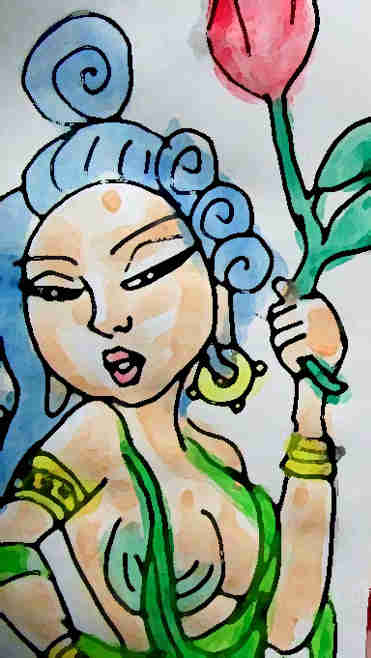 似顔絵・ゆうちゃみ : アアト日曜画家