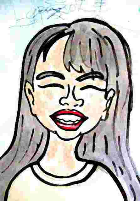 似顔絵 上野愛咲美 アアト日曜画家