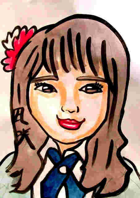 似顔絵 渋谷凪咲 アアト日曜画家 似顔絵 渋谷凪咲 アアト日曜画家