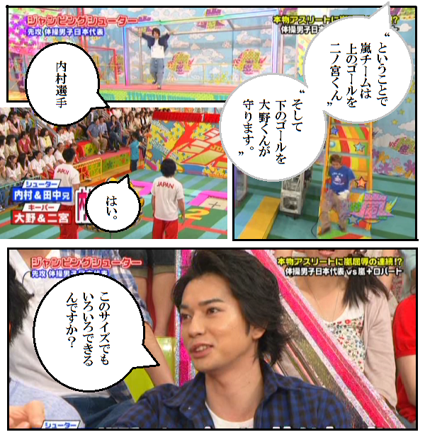 27 実写漫画 vs嵐2011 ジャンピングシューター 前編 ヒカル こころのブログ 内村航平history