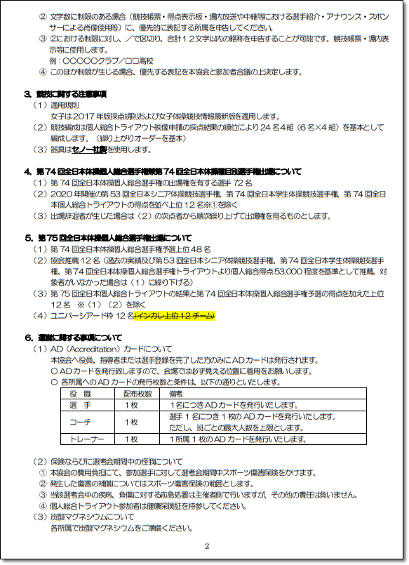 大会情報 第74回全日本個人総合選手権トライアウト 女子 大会情報 結果まとめ 11 1 大会結果 有資格者結果 ヒカル こころのブログ 内村航平history