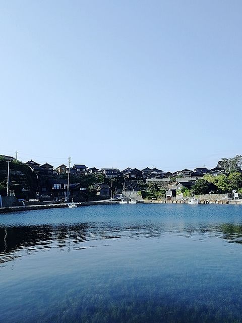 美しい入り江沿いの集落 富来の風景 能登の風景 美しい入り江沿いの集落 富来の風景 能登の風景