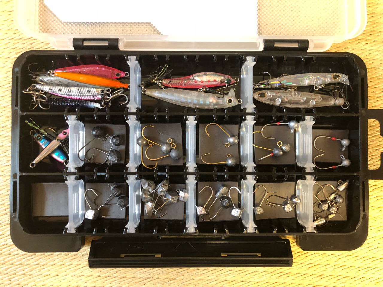 ウルトラスリムのワームケースをジグヘッドケースにプチカスタム ﾉ 薄々アジングタックルですわ ぽけっとの小物gomoku日誌 博多湾