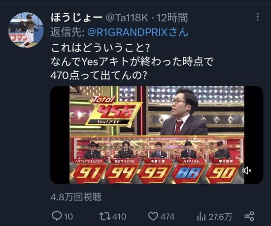 【悲報】R-1グランプリ、ヤラセ疑惑が浮上。なぜか優勝者の点数が審査前にバレる : ヒマをもてあました神々のまとめ