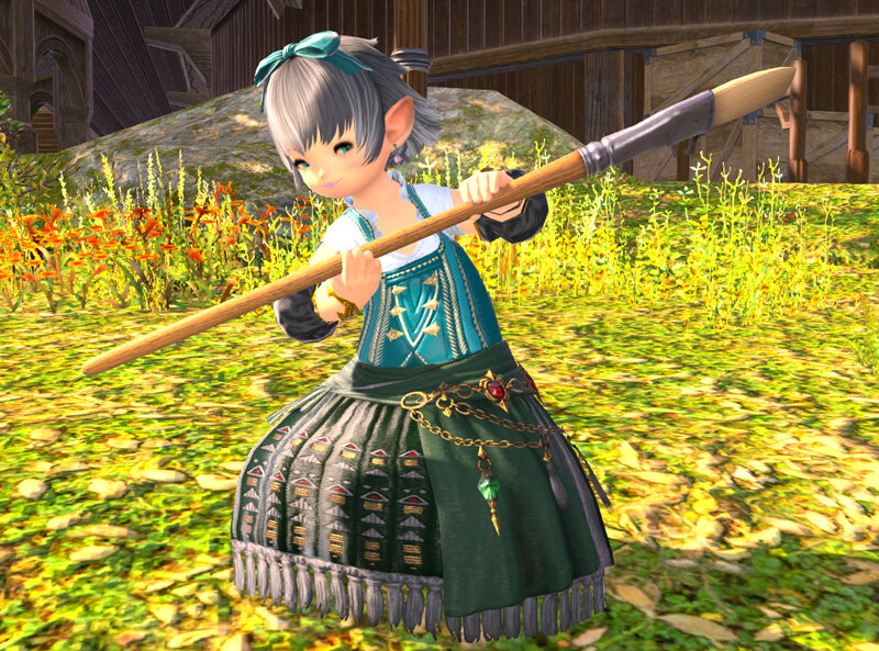 課金アイテムで気品を得ようとするララフェル(ディアンドルコスチュームセット) 【FF14ブログ】 旧HimaBami