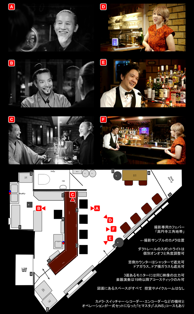 高円寺三角地帯の撮影サンプル(黒板常設用)