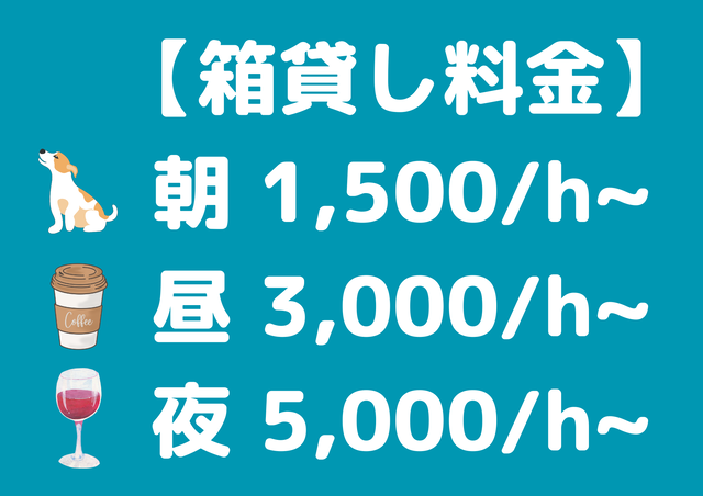 箱貸し料金3種