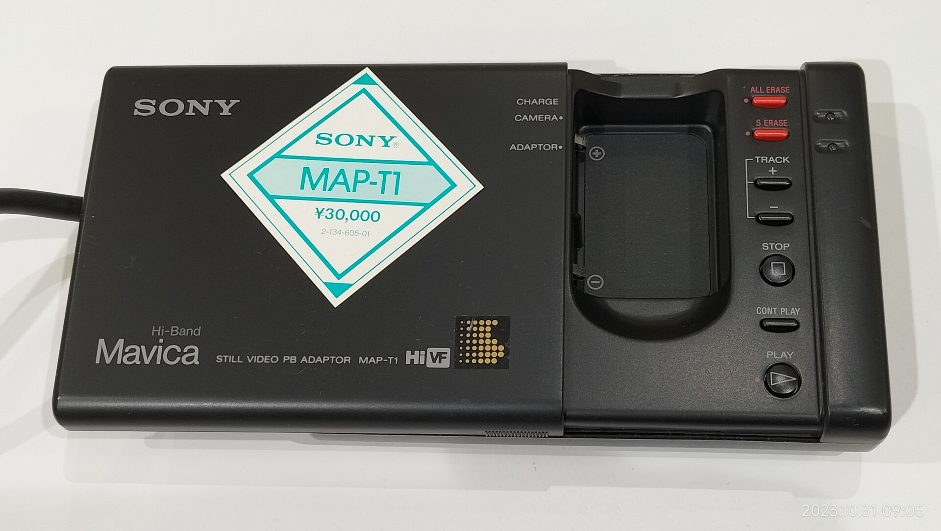 Extinct Media Museum Tokyo:絶滅メディア博物館1988/昭和63/SONY/MVC-C1/Mavica/Electronic Still Video Camera/マビカ/電子スチルビデオカメラ/MAP-T1/2インチフロッピーディスク/コメント