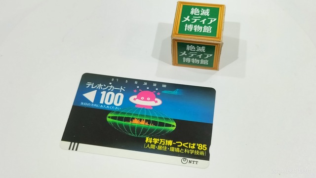 1985/昭和60/NTT/テレホンカード100/科学万博つくば'85/人間・移住