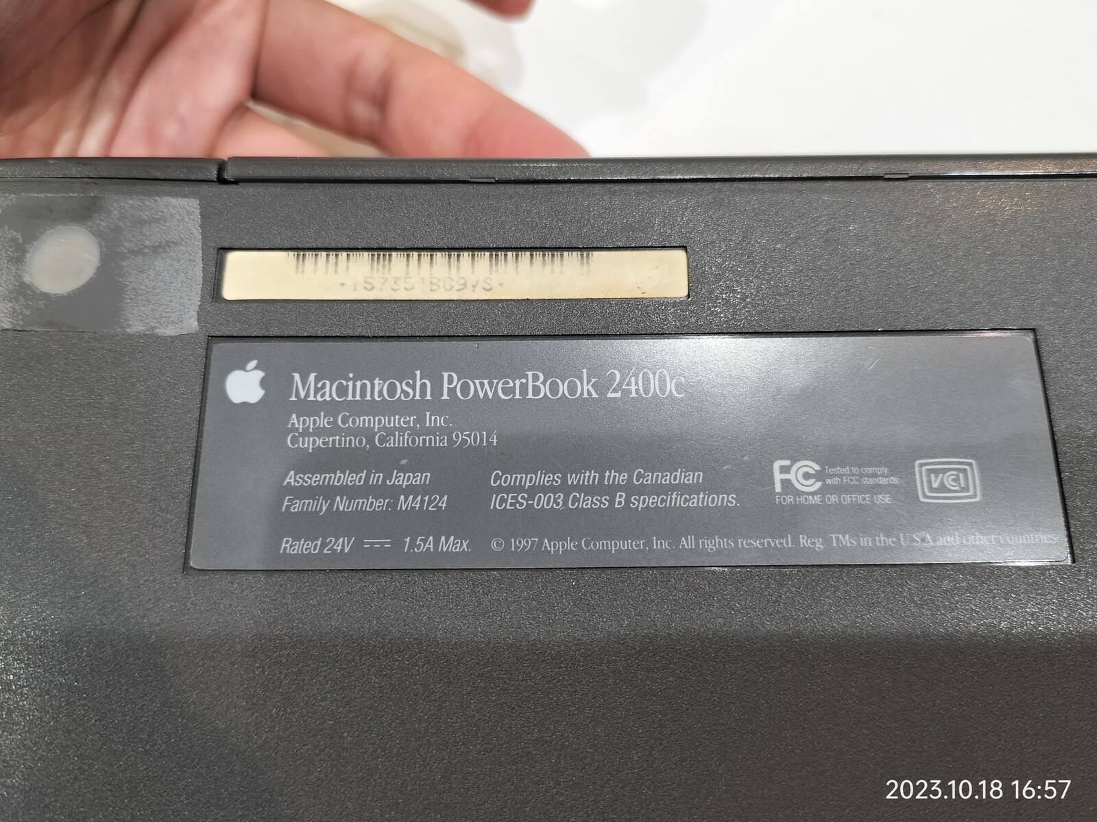 1997/平成9/Apple/PowerBook2400c/180/Apple初の日本専用モデル/日本IBMとの共同開発/PowerPC ...