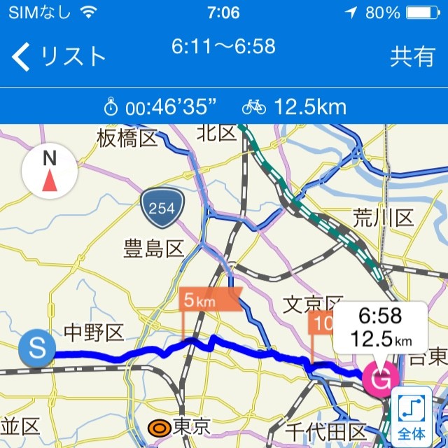 高円寺から秋葉原までiPhoneの自転車ナビを使って自転車通勤してみたよ