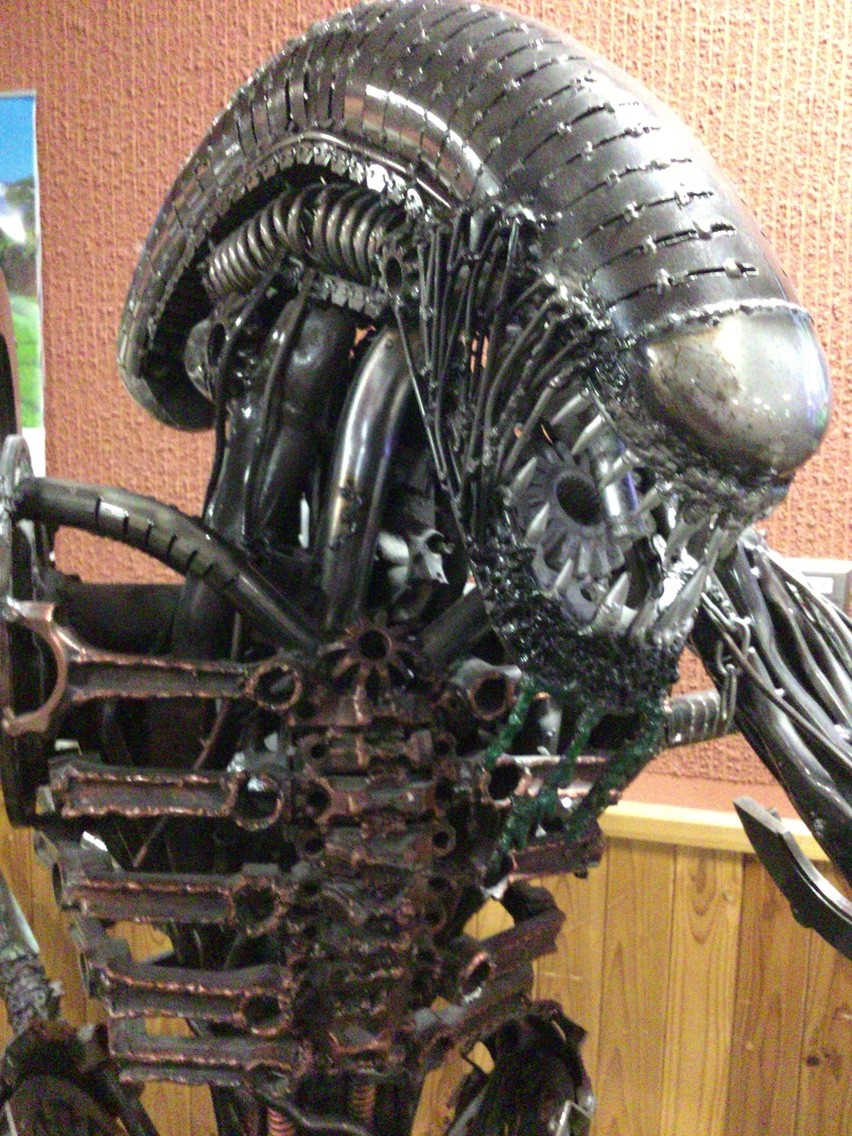 廃材アート エイリアン 全高約32㎝
