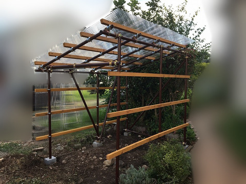 自転車小屋拡張⑥ 波板下地木枠作成前半 | ぺこぺこ日記 ドケチ