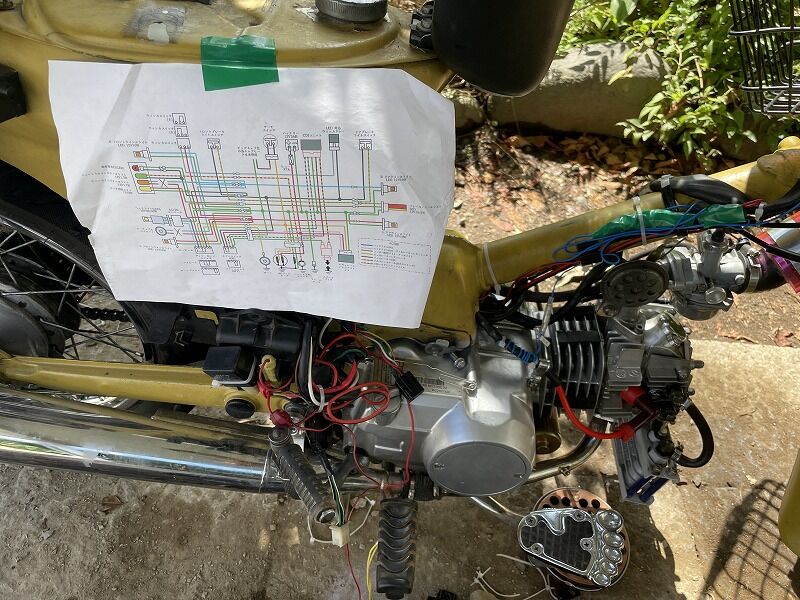 中華エンジン動かず、原因はジェネレーター : リトルカブ＆シグナス
