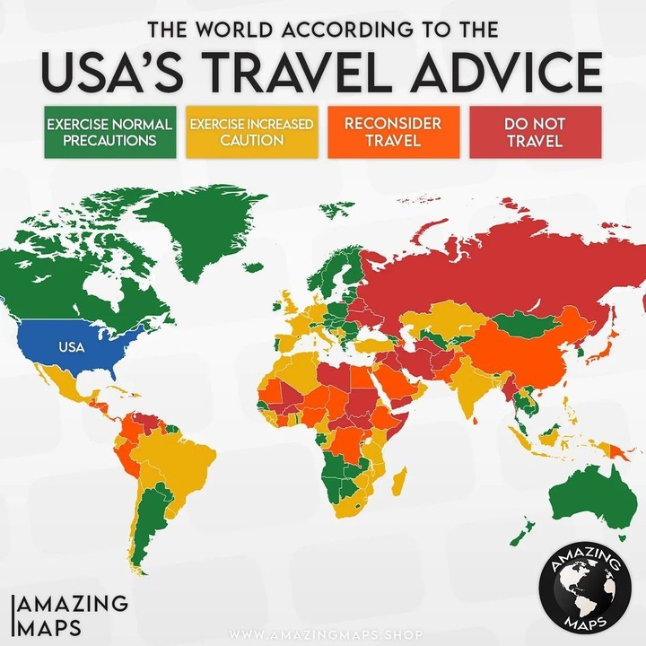 【画像あり】アメリカ「旅行しても安全な国を発表するぞ！」　→
