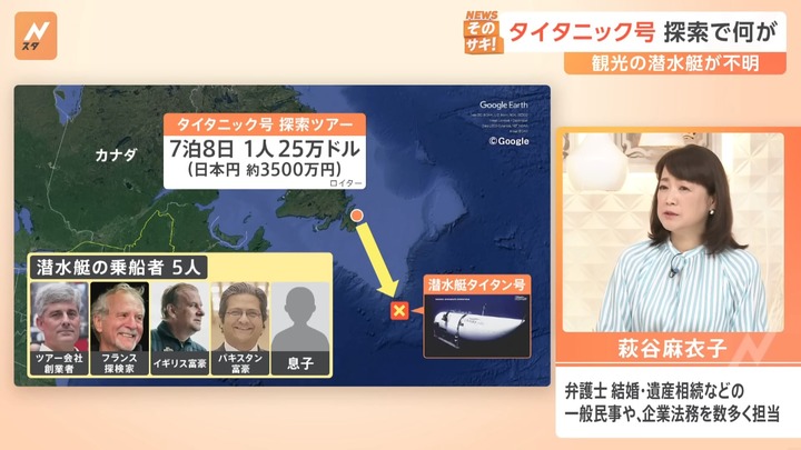 【速報】沈んだタイタニック号を見に行った潜水艇、酸素尽きる