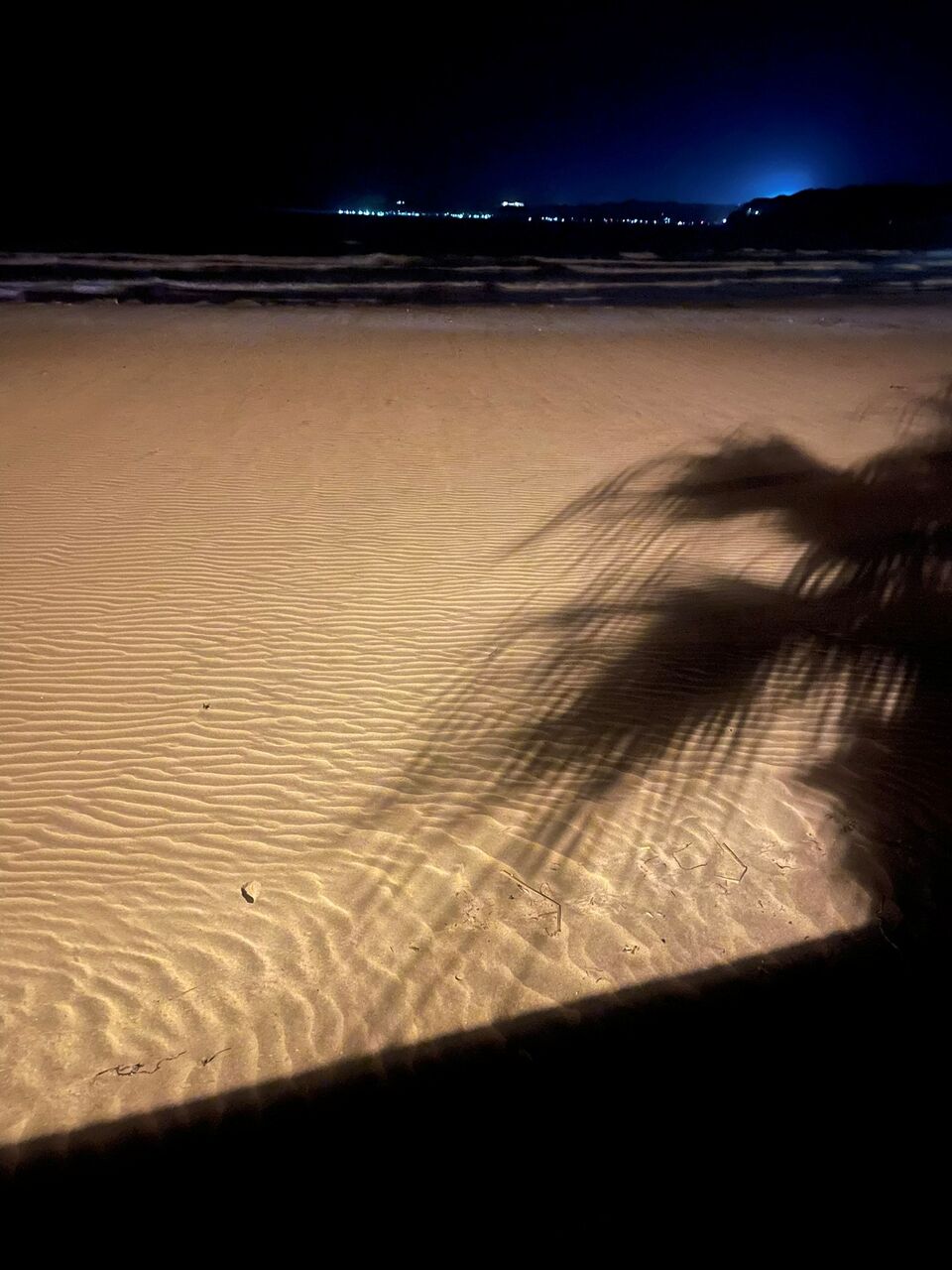 夜の砂浜