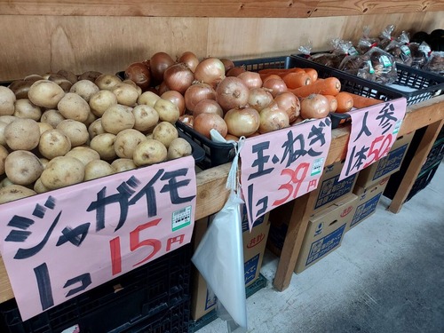 直売所根菜