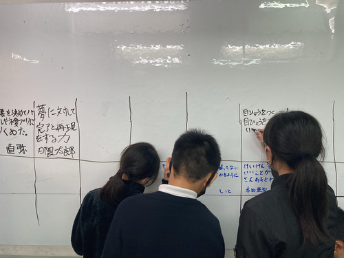 一年の振り返り　板書