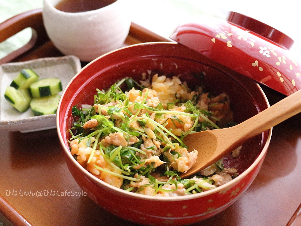 豆苗とツナの卵かけごはん キッチンバサミで簡単に 包丁 まな板いらずの豆苗レシピコンテスト ひなcafestyle 豆苗とツナの卵かけごはん キッチンバサミで簡単に 包丁 まな板いらずの豆苗レシピコンテスト ひなcafestyle