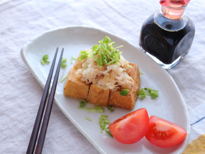 大根&玉ねぎとツナの厚揚げ焼き