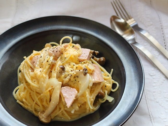 卵がとろ りカルボナーラ 節約食材でもカルボナーラ 艸 ひなcafestyle
