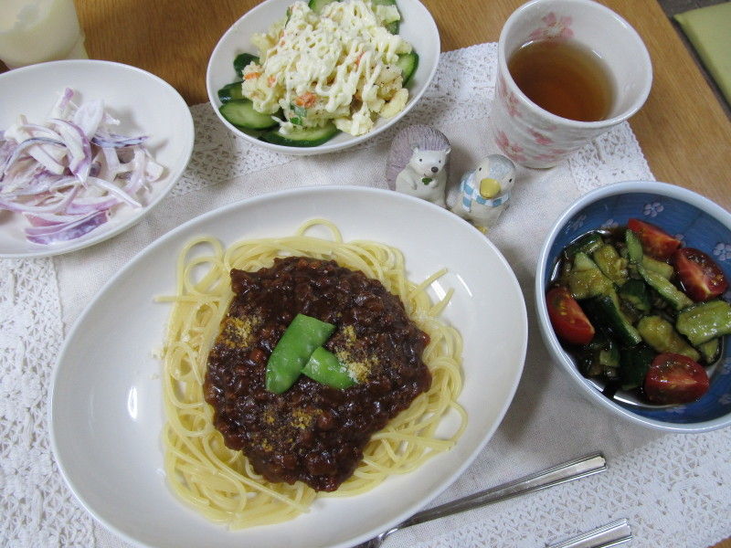 ハヤシミートスパと中華