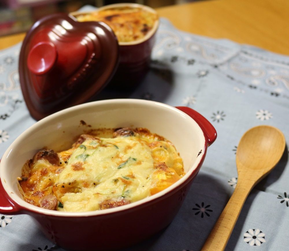 ほっこり温まろ 豆乳で作るトマトの入ったパスタdeグラタン ひなcafestyle