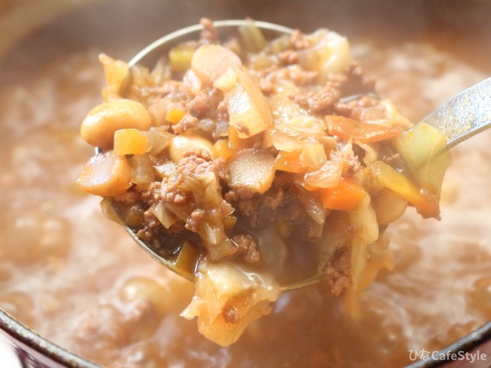 お豆の入ったミートソース