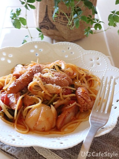 ケチャップ炒めパスタ1