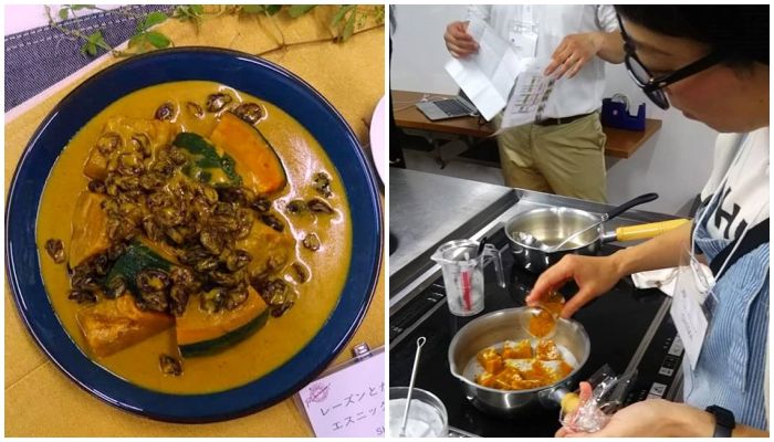 レーズンとかぼちゃのエスニックミルク煮