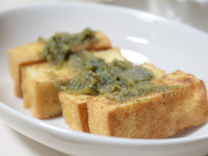 大葉みそのせ厚揚げ焼き1