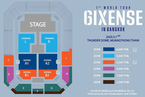 Seat_AB6IX 1ST WORLD TOUR 6IXENSE IN BANGKOK