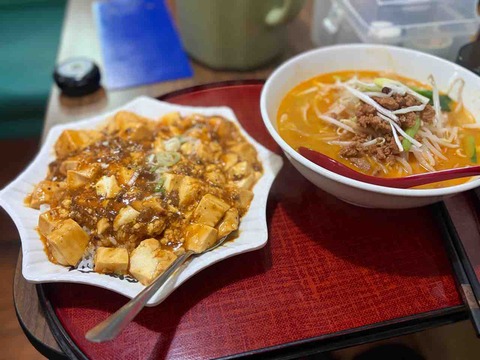 刀削麺が激オススメ！大人気ラーメンセットで麻婆丼まで堪能したぞ！