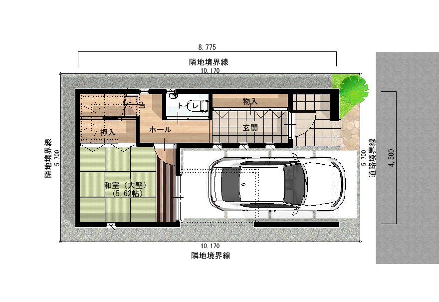 狭小住宅4 建物間口4 5m 平木建築室の最新図面紹介 狭小住宅4 建物間口4 5m 平木建築室の最新図面紹介