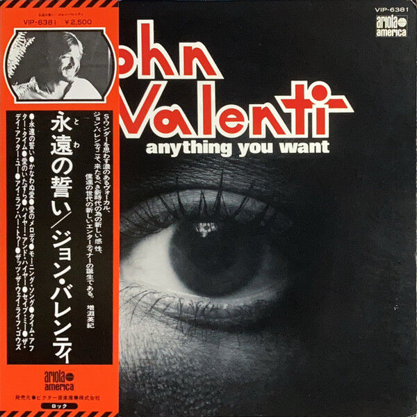 【日本盤プロモ】JOHN VALENTI / ANYTHING YOU WANT Anything You Want / 永遠の誓い（John Valenti / ジョン・ヴァレンテ