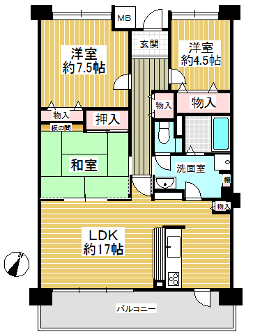 ビオルネ北館間取り図