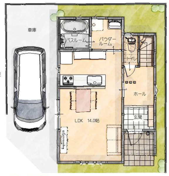 枚方市招提南町1F間取図