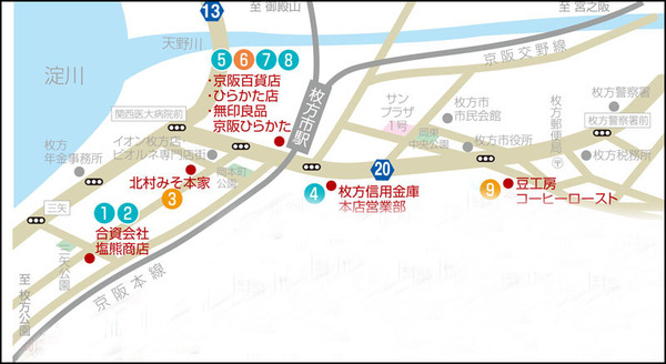 枚方市マップ