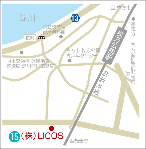 枚方公園駅マップ