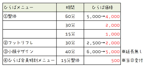 ひらば整体会員