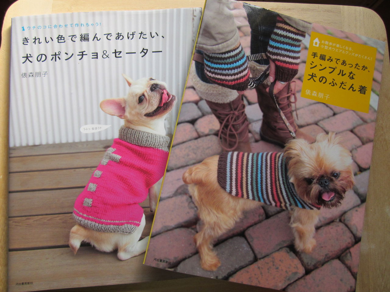 手編みであったか シンプルな犬のふだん着 から カウチンベスト を編んでいます あみねこblog