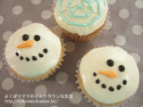 スノーマンカップケーキ☆
